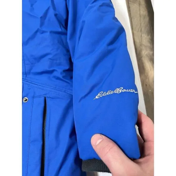 Women's Eddie Bauer Superior III Down Parka Jacket Winter Coat Blue SZ XXL - Picture 3 of 13